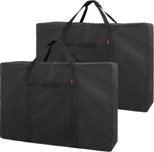 Large Chair Storage Bag for Folding Longue Chair, Heavy Duty Zero Gravity Chair Cover, 900D Carrying Case for Beach Chair, Director Chair, Folding Wheelchair (2 Pack)