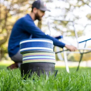 Lawn Chair USA Replacement Lawn Chair Webbing - Webbing for Lawn Chairs, Beach and Camping. UV-Resistant Webbing Strap Made with Durable Polypropylene (3" x 150', Sea Island White)