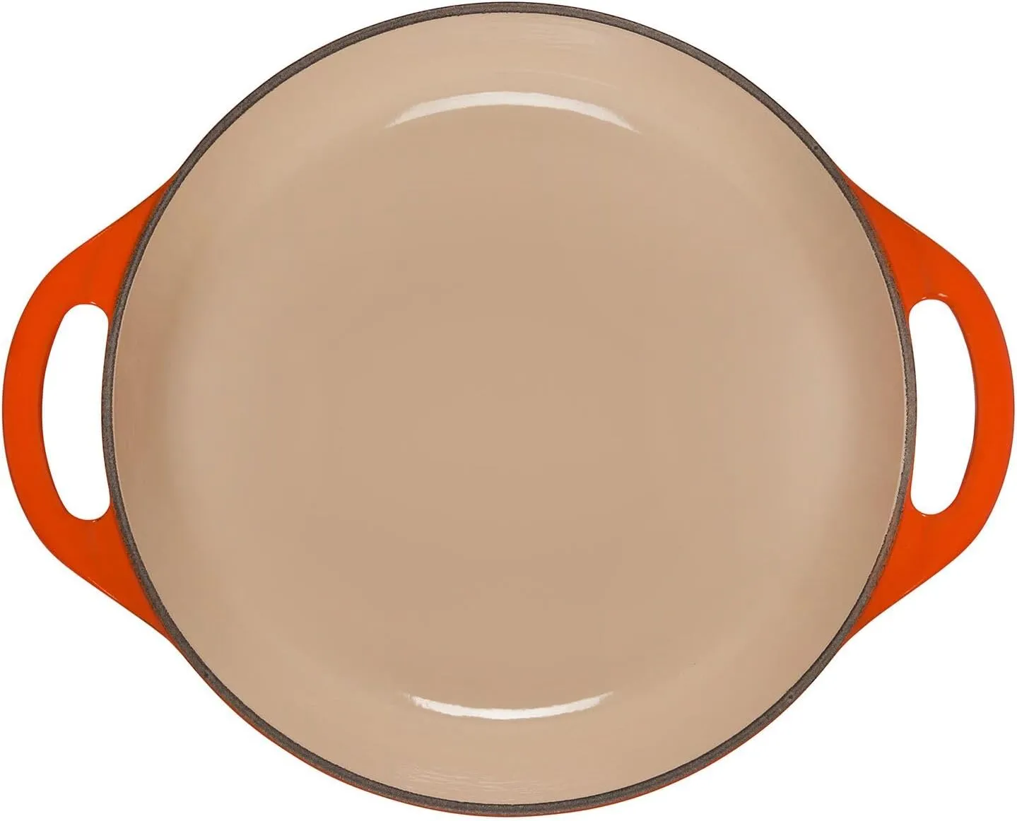 Le Creuset Enameled Cast Iron Shallow Round Oven, 2.75 Qt., Flame