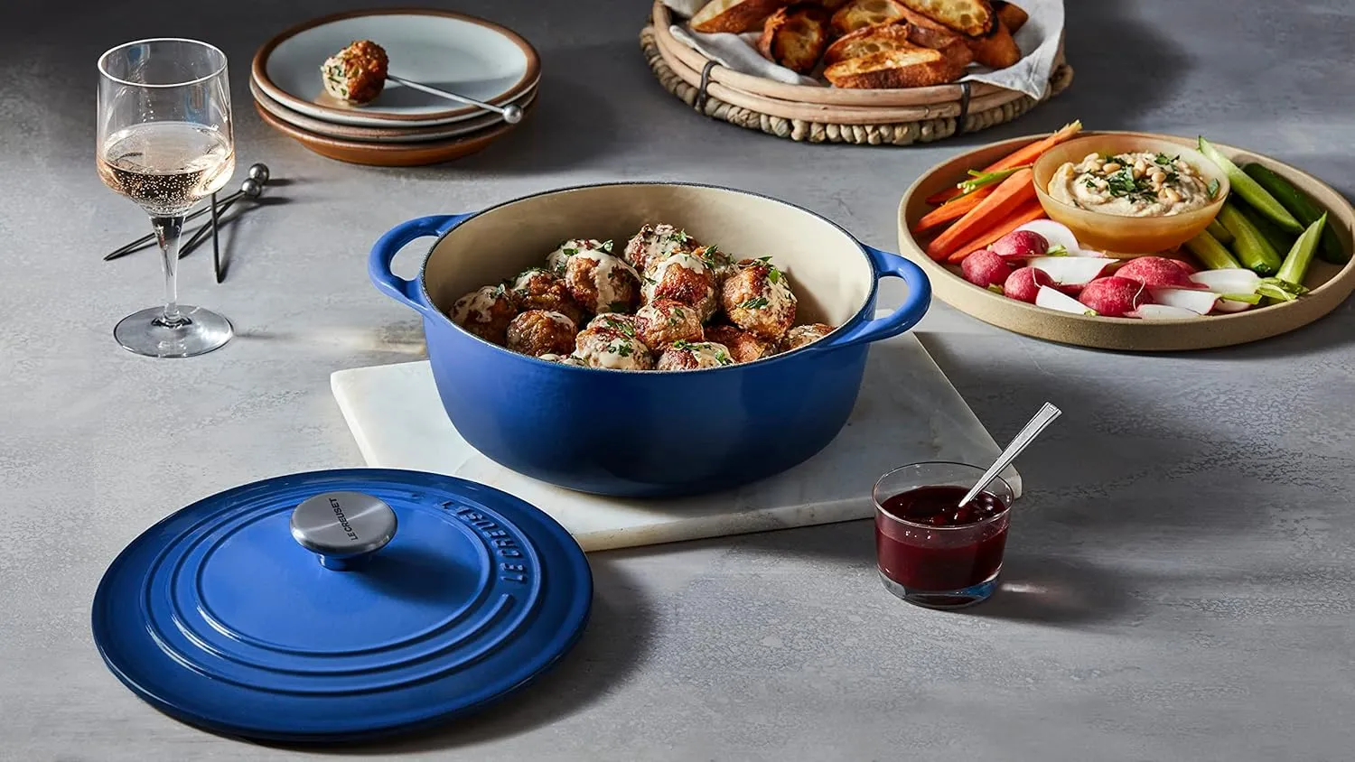 Le Creuset Enameled Cast Iron Shallow Round Oven, 2.75 Qt., Marseille