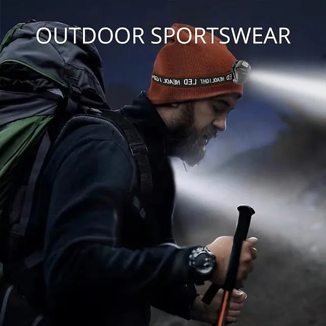 LED Headlamp Rechargeable Induction Sensor Waterproof Headlight Flashlight Ultra-light Lamp Body Used for Cycling Camping Etc. Shustar