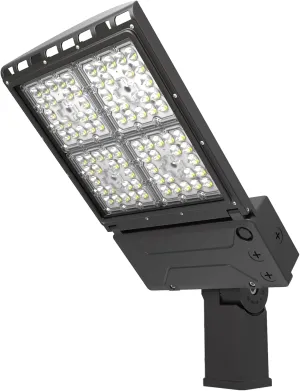 LED Parking Lot Lights 300w-240w-200w turnable 5700k/5000K/4000K Adjustable Dusk-to-Dawn Photocell Outdoor IP65 Commercial Street Area Lighting 1 Pack (Optional Motion Sensor, Extra Purchase)