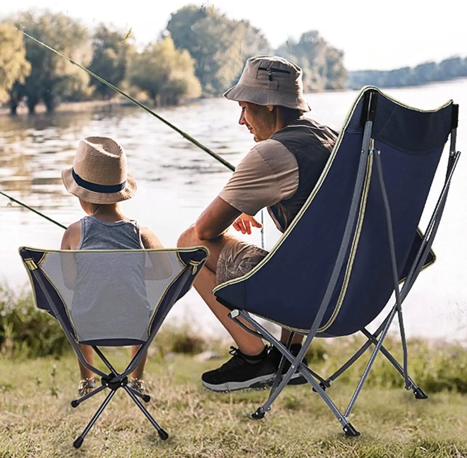 Lightweight Camping Chair Ultralight Folding Camping Chair with Backrest Leisure Beach Seat with Mesh External Hanging Bag Portable Backpack Chair Outdoor Hiking (Color : C)