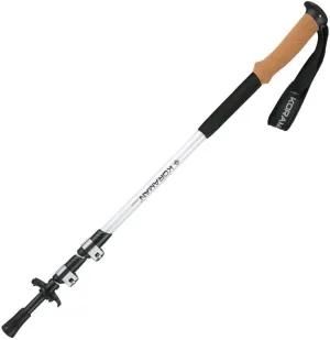 Lightweight Carbon Fiber Trekking Pole Collapsible Telescopic Hiking Walking Stick with Natural Cork Handle and Foam Grip for Backpacking Camping