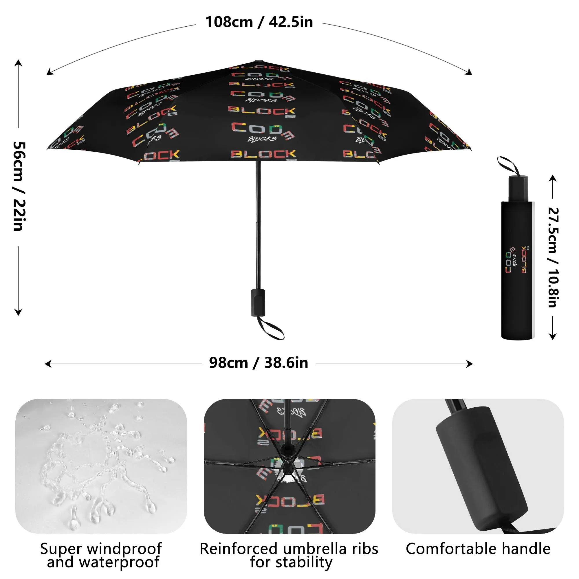 Lightweight Manual Folding Umbrella Printing Outside