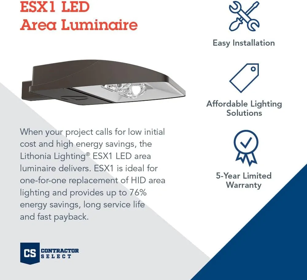 Lithonia Lighting Outdoor ESX1 LED P4 4000K Type 3 Optic MVOLT Universal Pole Mounting Bi-Level Area Light in Bronze