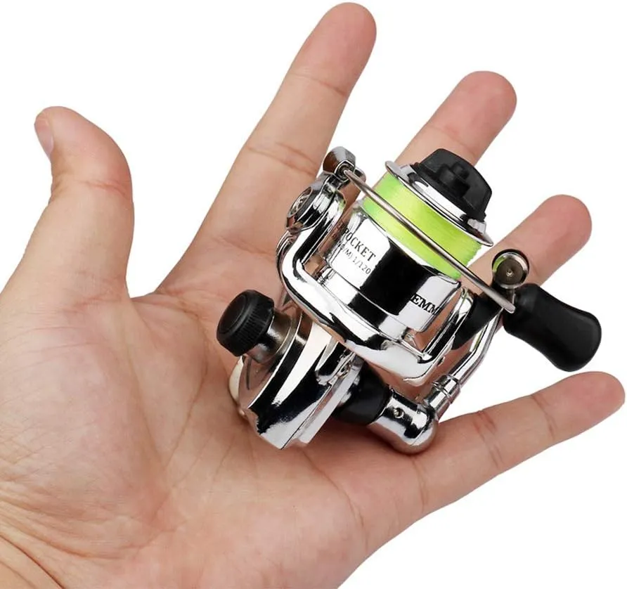 Lixada Collapsible Mini Pen Fishing Pole Kit - Telescopic Fishing Rod Spinning Reel Combo Kit