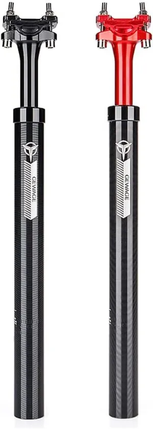 Lixada Seat Post 27.2/30.9/31.6, Bike Seat Post Shock Absorbent, Suspension Seatpost Adjustable, Aluminum Alloy Bike Seat Pole