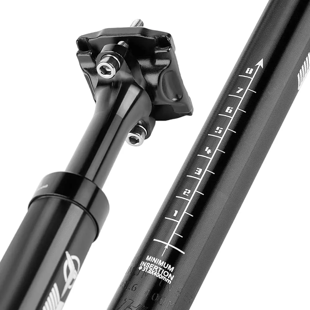Lixada Seat Post 27.2/30.9/31.6, Bike Seat Post Shock Absorbent, Suspension Seatpost Adjustable, Aluminum Alloy Bike Seat Pole