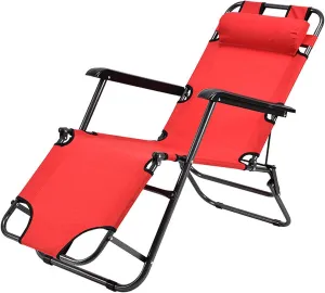 Lunch Break Folding Lounge Chair Office Nap Bed Beach Backrest Home Balcony Leisure Recliner Portable Metal Lazy Breathable Strong Carrying