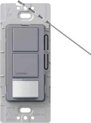 Lutron Lutron MS-OPS6-DDV-GR Maestro 6 Amp Single Pole Dual Circuit Occupancy Sensing Switch, Gray