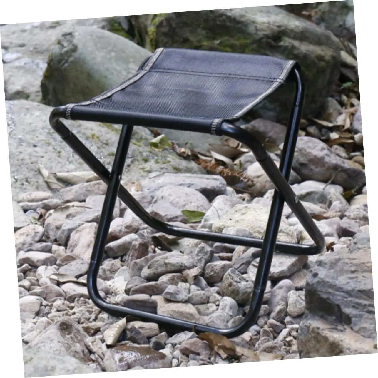 Luxshiny Folding Stool for Adults Portable Camping Chair Lightweight Easy to Carry Nonslip Outdoor Stool