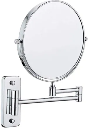 Makeup Mirror Vanity Mirror Wall Mount Makeup Mirror Beauty Mirror Vanity Mirrors Folding Telescopic Magnification Double-Sided for Hotel Bathroom Cosmetic Mirror