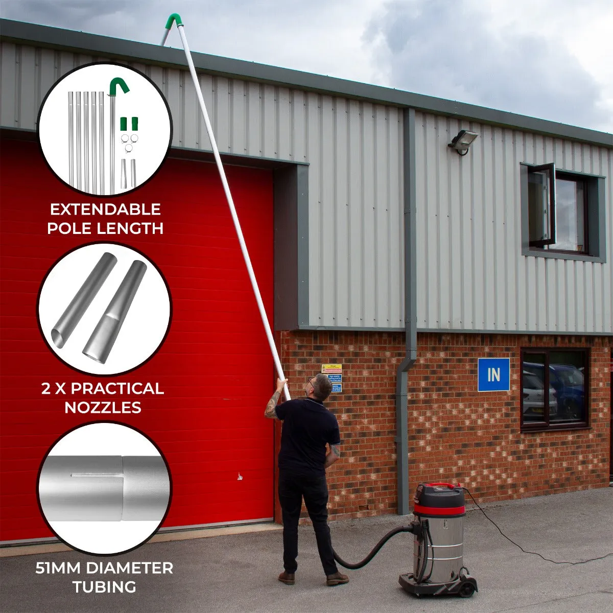 Maxblast Gutter Vacuum Poles 7.2m
