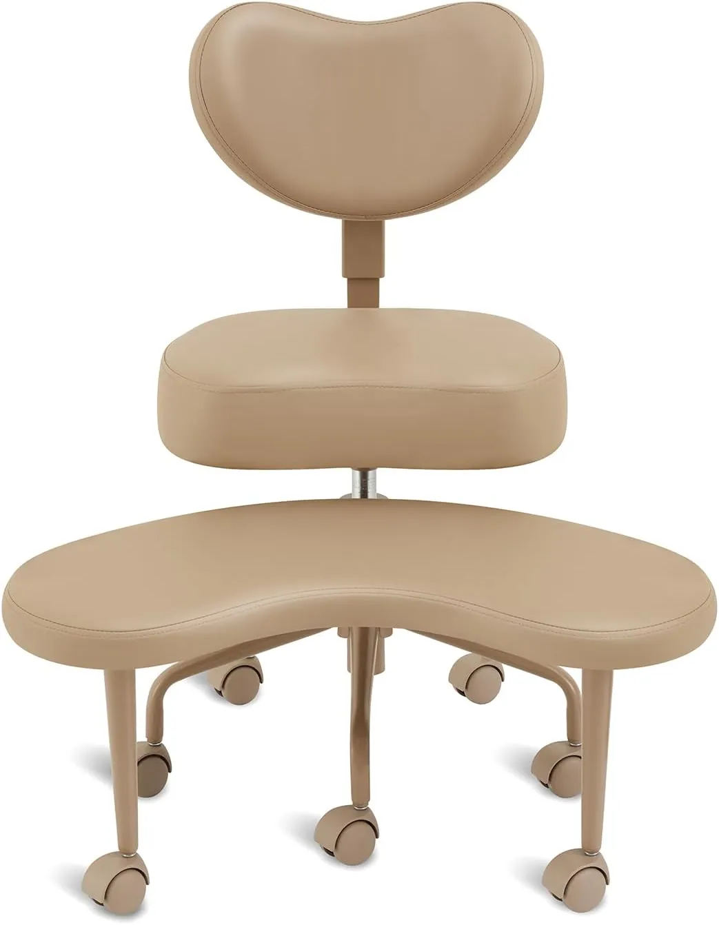Meditation Cross Legged Chair PRO, ADHD Chair with Height Adjustable Backrest, Criss Cross Desk Use with Footrest and Wheels for Home Office, Flexible Design for Fidgety Sitters, Black