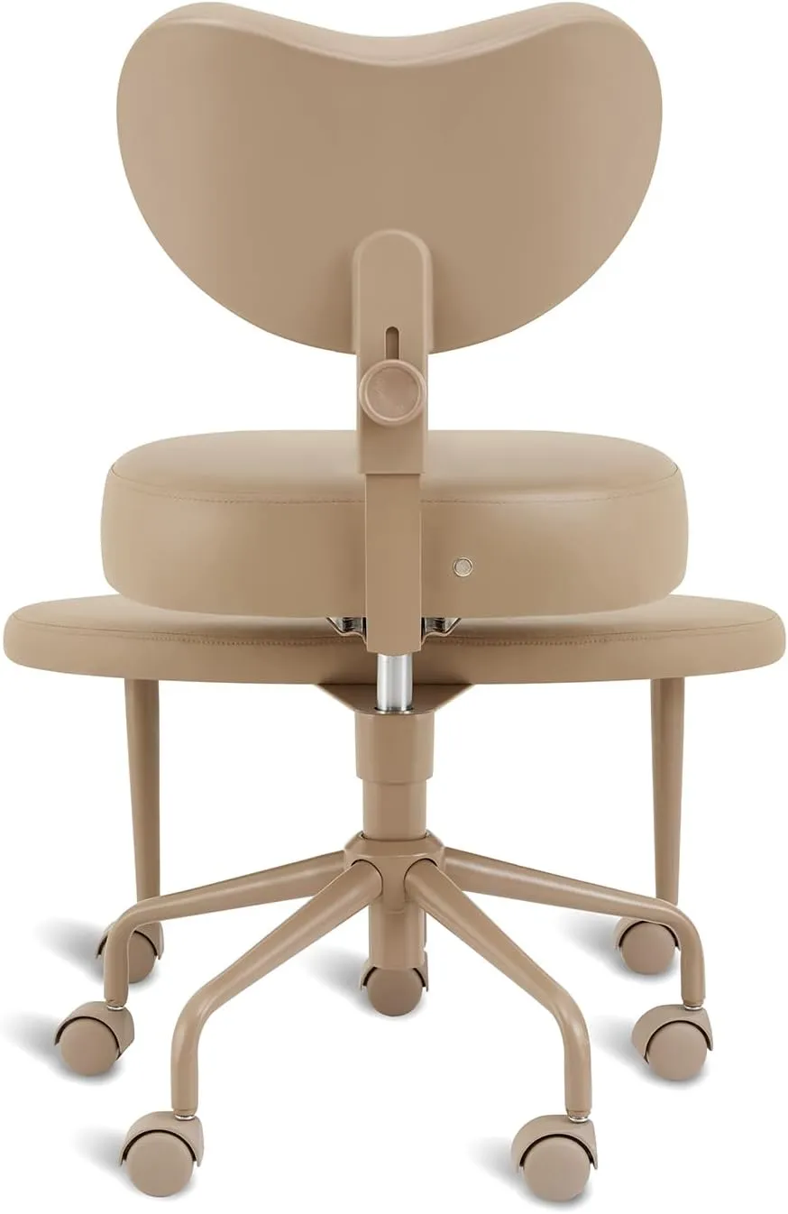 Meditation Cross Legged Chair PRO, ADHD Chair with Height Adjustable Backrest, Criss Cross Desk Use with Footrest and Wheels for Home Office, Flexible Design for Fidgety Sitters, Black