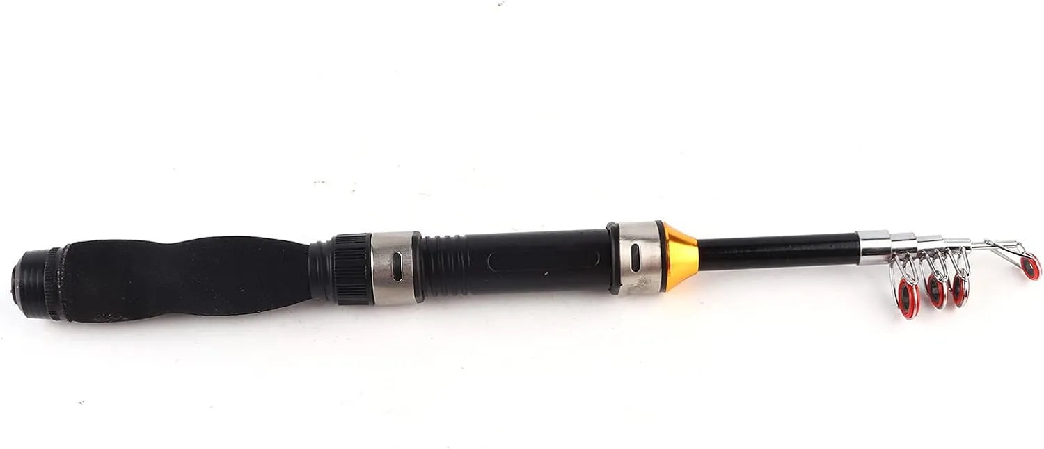 Micro Fishing Rod, Telescopic Fishing Rod Ultra Short Telescopic Sea Pole Long Throw Four Layer Super Hard River Mini Ice