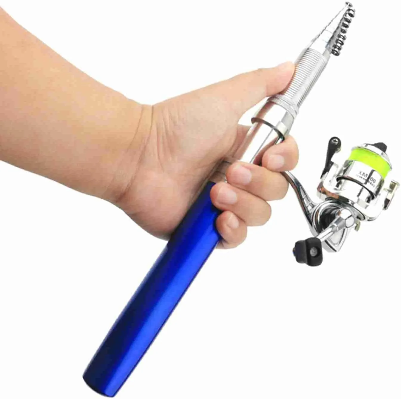 Mini Fishing Rod, Portable Compact Aluminum Alloy Fishing Rod Telescopic Fishing Pole