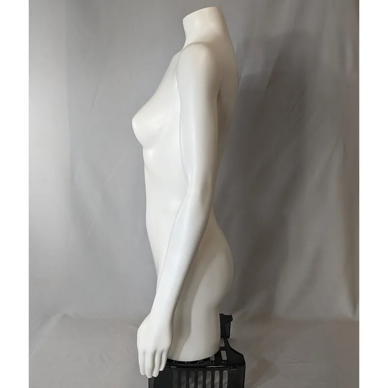 MN-SW449BASE Female 3/4 Upper Torso Mannequin Dress Form with Arms and Base