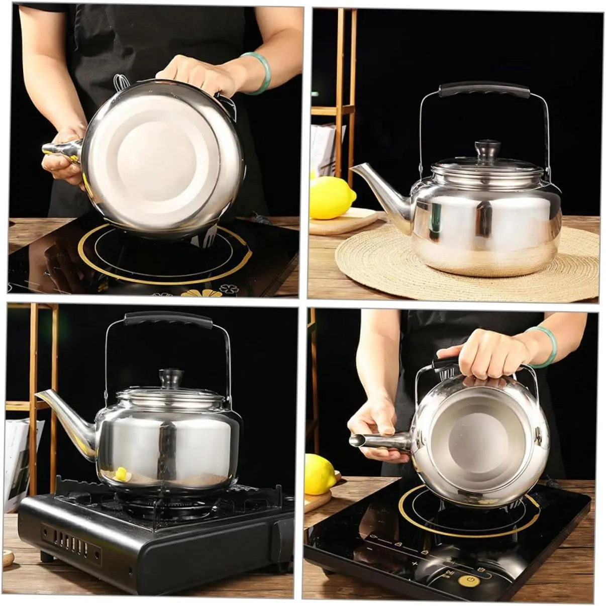 Mobestech Portable Stainless Steel Kettle Lightweight and Convenient Water Kettle for Camping Hiking and Outdoor Activities Stylish Kitchen Gadget for Boiling Water