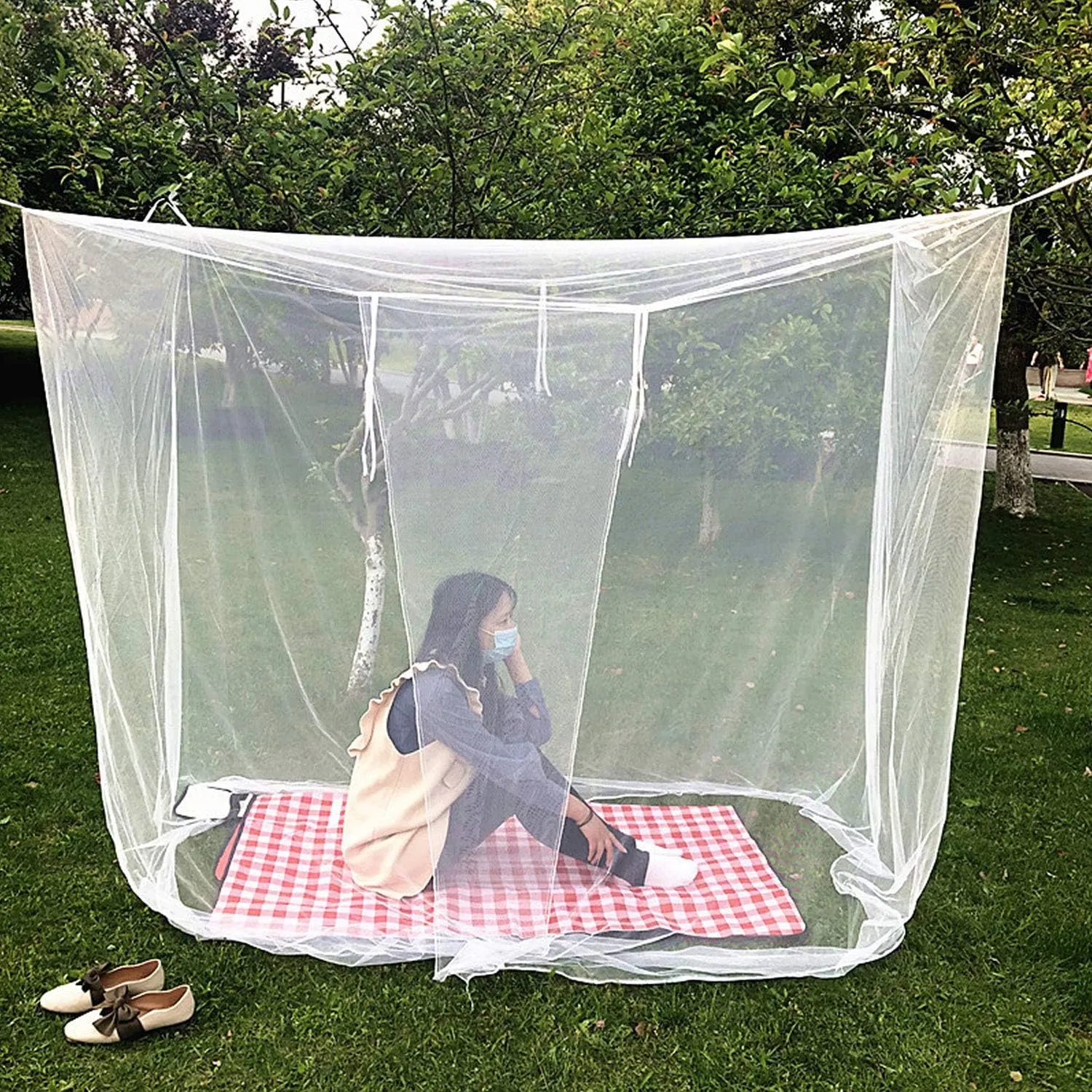 Mosquit Net,Outdoor Anti Mosquit Mesh Tent Net for Bed,Camping (200x180x200cm)