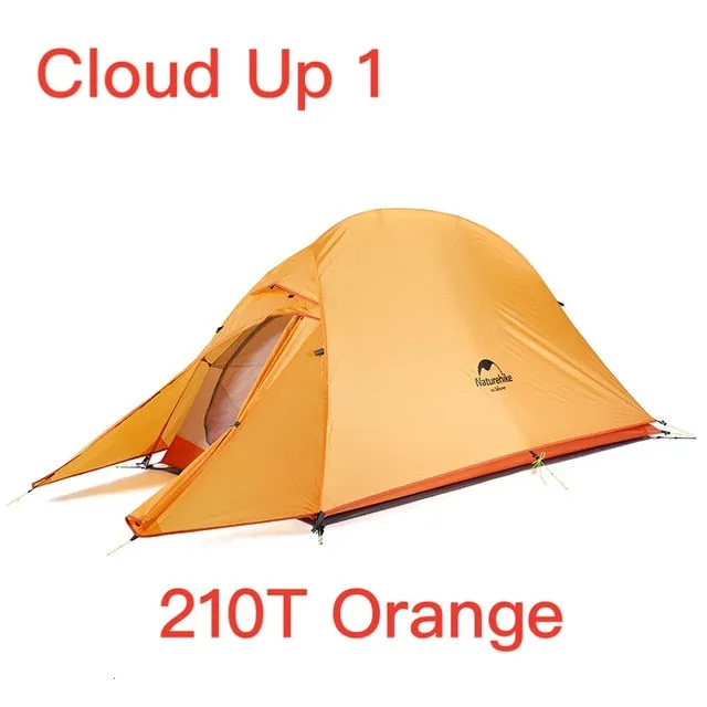 Naturehike Cloud Up Serie 123 Upgraded Camping Tent Waterproof Outdoor Hiking Tent 20D 210T Nylon Backpacking Tent Free Mat