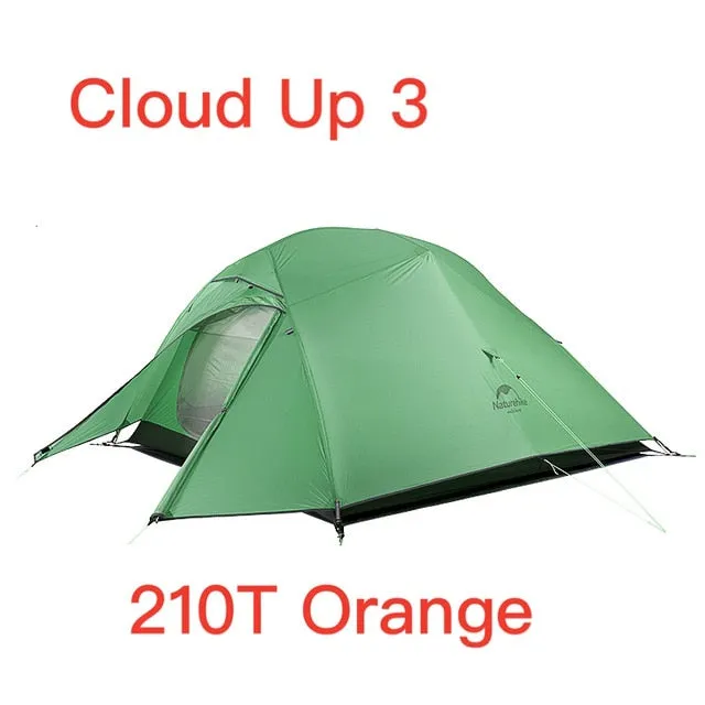 Naturehike Cloud Up Serie 123 Upgraded Camping Tent Waterproof Outdoor Hiking Tent 20D 210T Nylon Backpacking Tent Free Mat