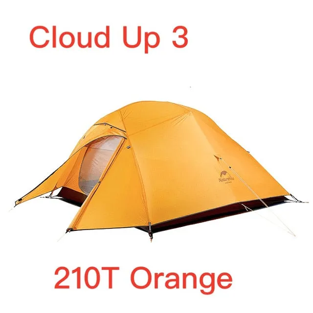 Naturehike Cloud Up Serie 123 Upgraded Camping Tent Waterproof Outdoor Hiking Tent 20D 210T Nylon Backpacking Tent Free Mat