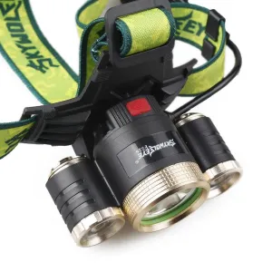 New Headlamp XM-L T6   2 x R5 6000Lm LED Rechargeable Headlight 4 Mode Head lamp light  2x18650 battery Charger Car charger