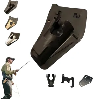 New Slide-in Fishing Rod Hip Holsters, Hands-Free Rod Holder for Fly Bank Fishing, Durable Adjustable Portable Fish Pole Holster,Quick Draw Waist Belt Gear.