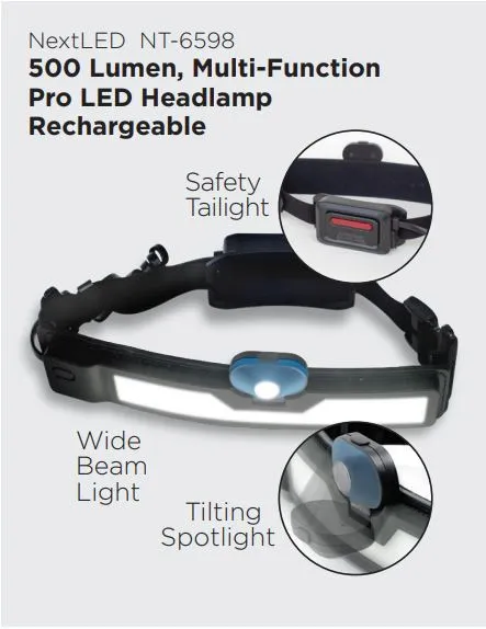 NextLED NT-6598 Multi-Function Spot/Wide Beam Headlamp