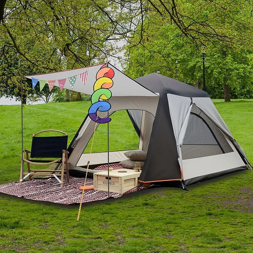 NIEH 3-4 Person Automatic Pop-up Tent with Porch Camping Tent for Family Portable Tent for Outdoor Camping Hiking Fishing