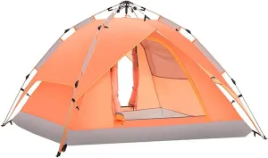 NIEH Camping Tent Foldable Automatic Instant Portable Dome Tent, Outdoor Windproof Waterproof Breathable Pop Up Tent 3-4 Person