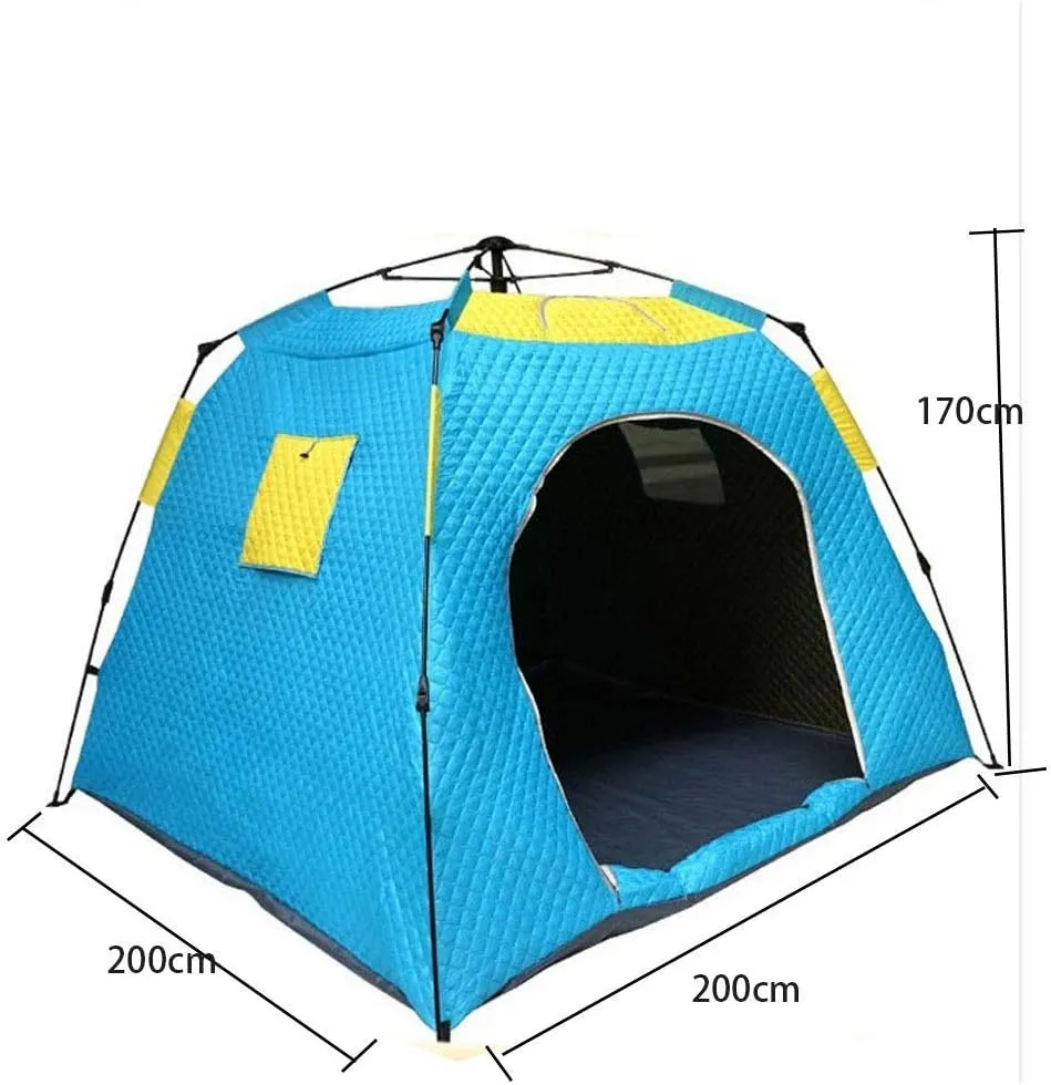 NIEH Tent Windproof Waterproof Camping Tent Family Tent Camping Tent Instant Pop Up 4 Season Tents Freestanding 4 Person for Backpacking Hiking Travel Climbing Outdoor Tent, Metal