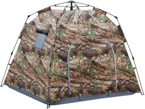 NIEH Tent Windproof Waterproof Camping Tent Family Tent Camping Tent Instant Pop Up 4 Season Tents Freestanding 4 Person for Backpacking Hiking Travel Climbing Outdoor Tent, Metal