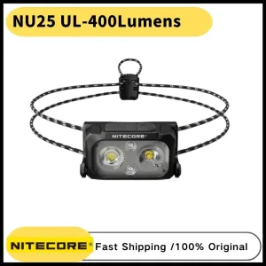 NITECORE NU25 UL 400Lumens USB-C Rechargeable Headlamp Built-in 650mAh Battery for outdoor activities Lighting