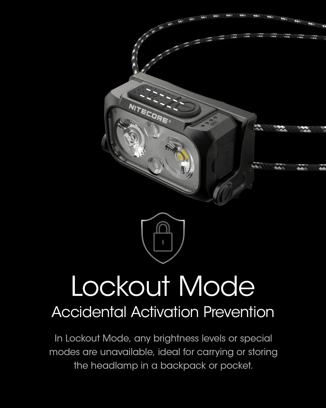NITECORE NU25 UL 400Lumens USB-C Rechargeable Headlamp Built-in 650mAh Battery for outdoor activities Lighting