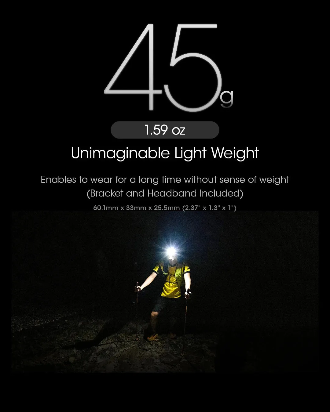 NITECORE NU25 UL 400Lumens USB-C Rechargeable Headlamp Built-in 650mAh Battery for outdoor activities Lighting