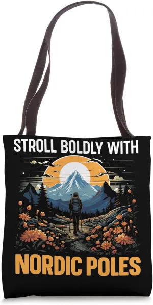 Nordic Walking Lover Endurance Cardio Fitness Nordic Walker Tote Bag