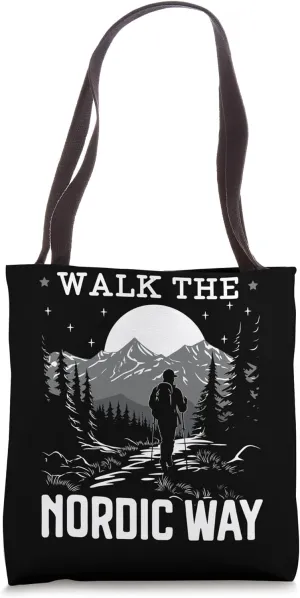Nordic Walking Lover Endurance Cardio Fitness Nordic Walker Tote Bag