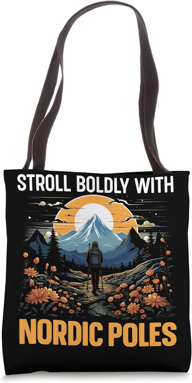 Nordic Walking Lover Endurance Cardio Fitness Nordic Walker Tote Bag