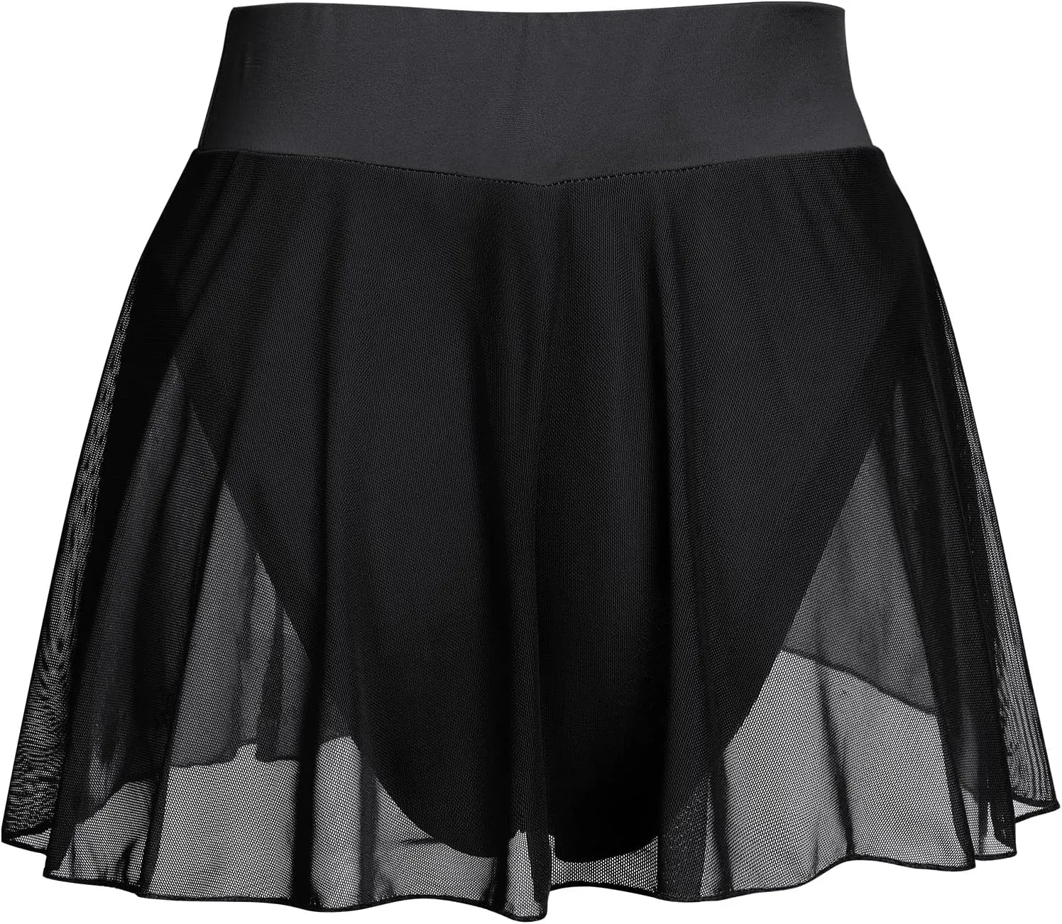 ODASDO Women's Pole Dance Outfit Rave Shorts Ruffle Panties Skirt Mesh Booty Bottoms Hot Pants Workout Clubwear