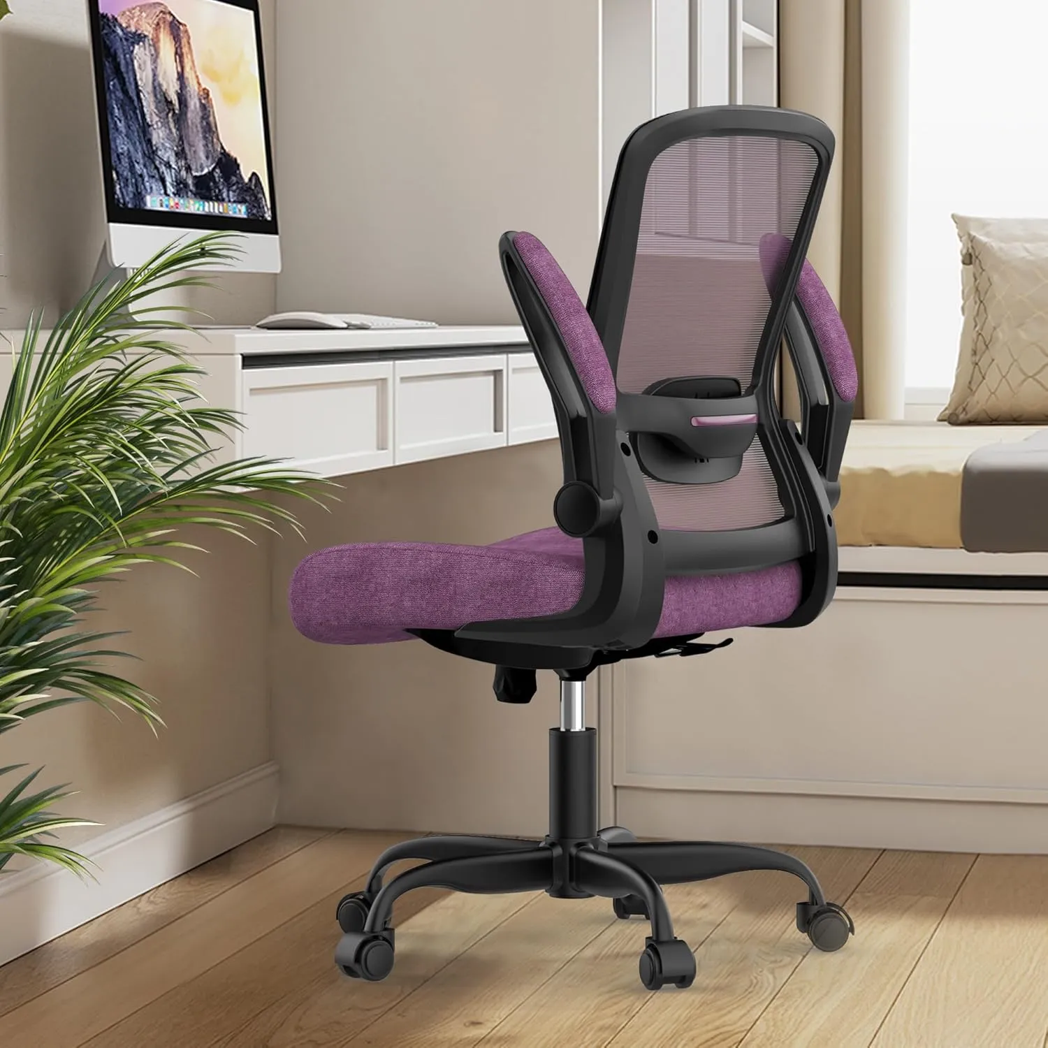 Office Chair, Ergonomic Desk Chair with Adjustable Lumbar Support, High Back Mesh Computer Chair with Flip-up Armrests-BIFMA Passed Task Chairs, Executive Chair for Home Office