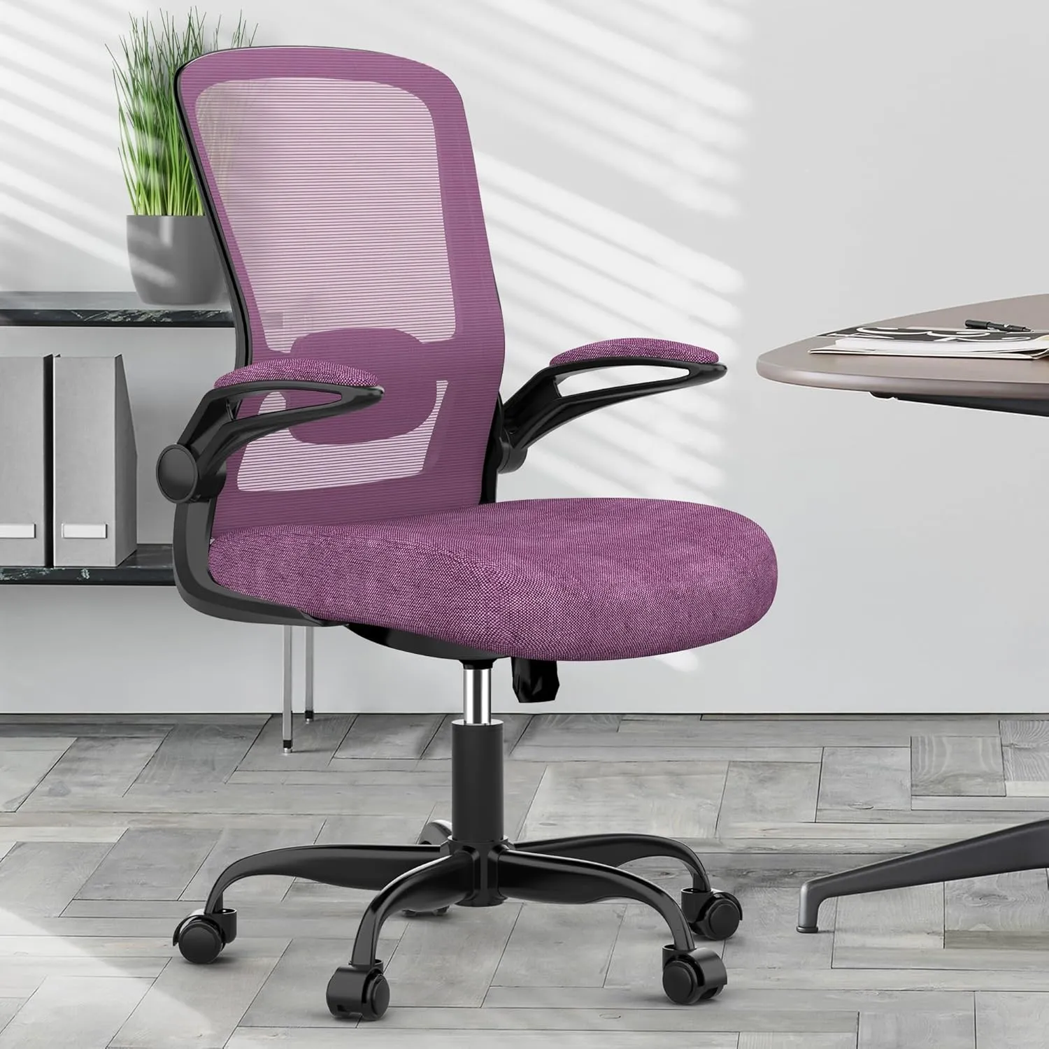 Office Chair, Ergonomic Desk Chair with Adjustable Lumbar Support, High Back Mesh Computer Chair with Flip-up Armrests-BIFMA Passed Task Chairs, Executive Chair for Home Office
