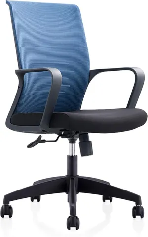 Office Chair Ergonomic Office Chair with Armrest Arms and Back Support, Breathable Mesh Design and Padded Seat Cushion, Height Adjustable