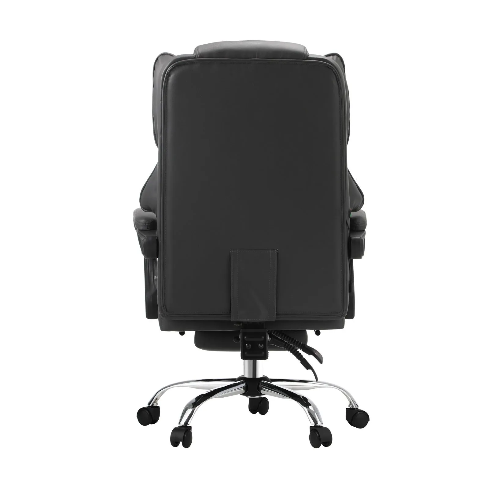 Oikiture Massgae Office Chair Recliner Racing Computer Chairs PU Footrest Grey