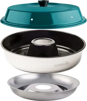 Omnia Oven Base, Non-stick Pan, Teal Lid