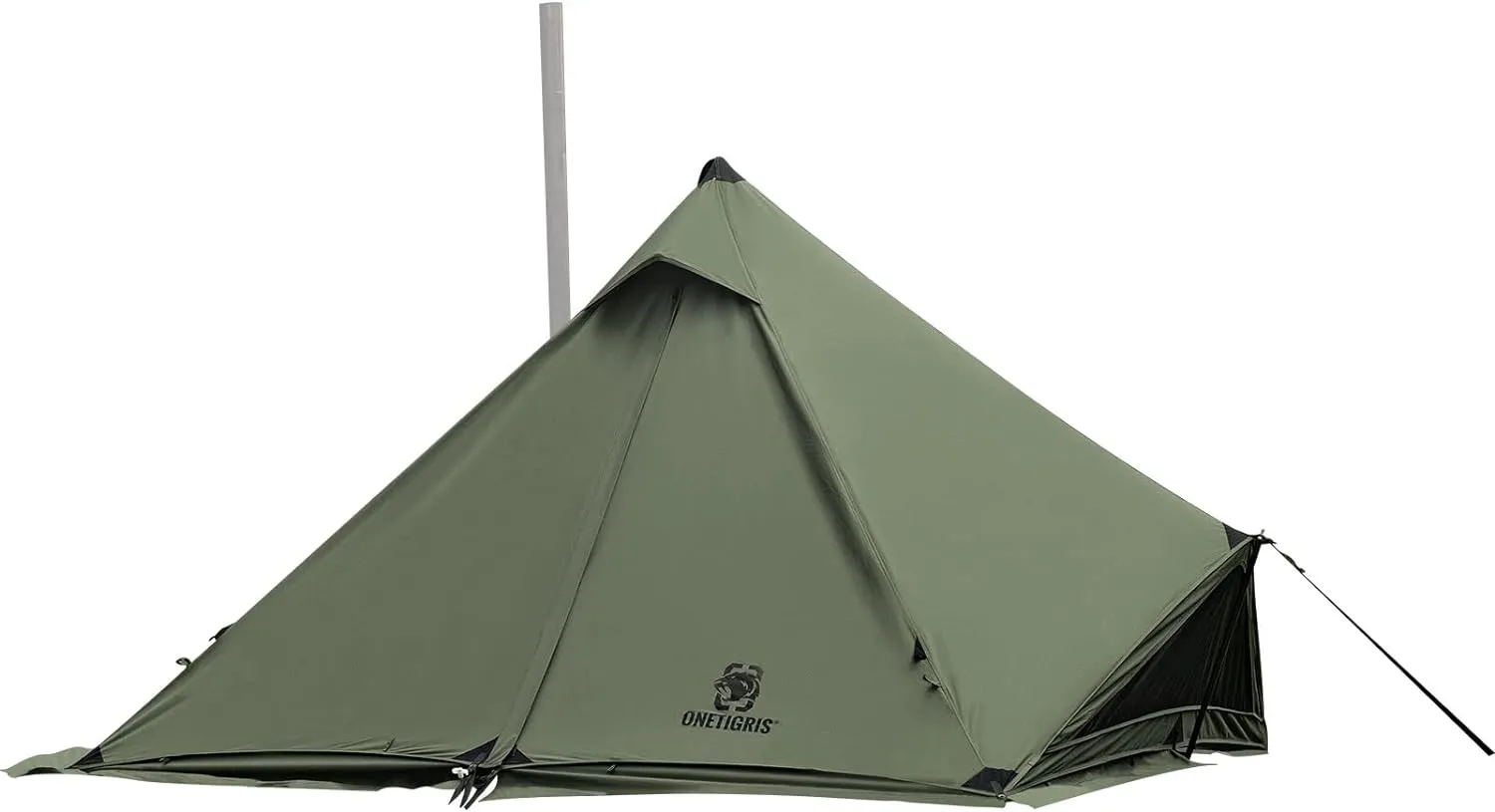 OneTigris Conifer Canvas Hot Tent with Stove Jack, Fire Retardant Teepee for Adults, Snow Skirt for Winter Camping, Travel, Bushcraft