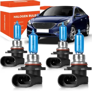 OQSNCV Fit for Hyundai Sonata (2015-2022) Halogen Headlight Bulbs, 9005 High Beam  9005 Low Beam Headlamp Replacement Bulbs Kit, Pack of 4