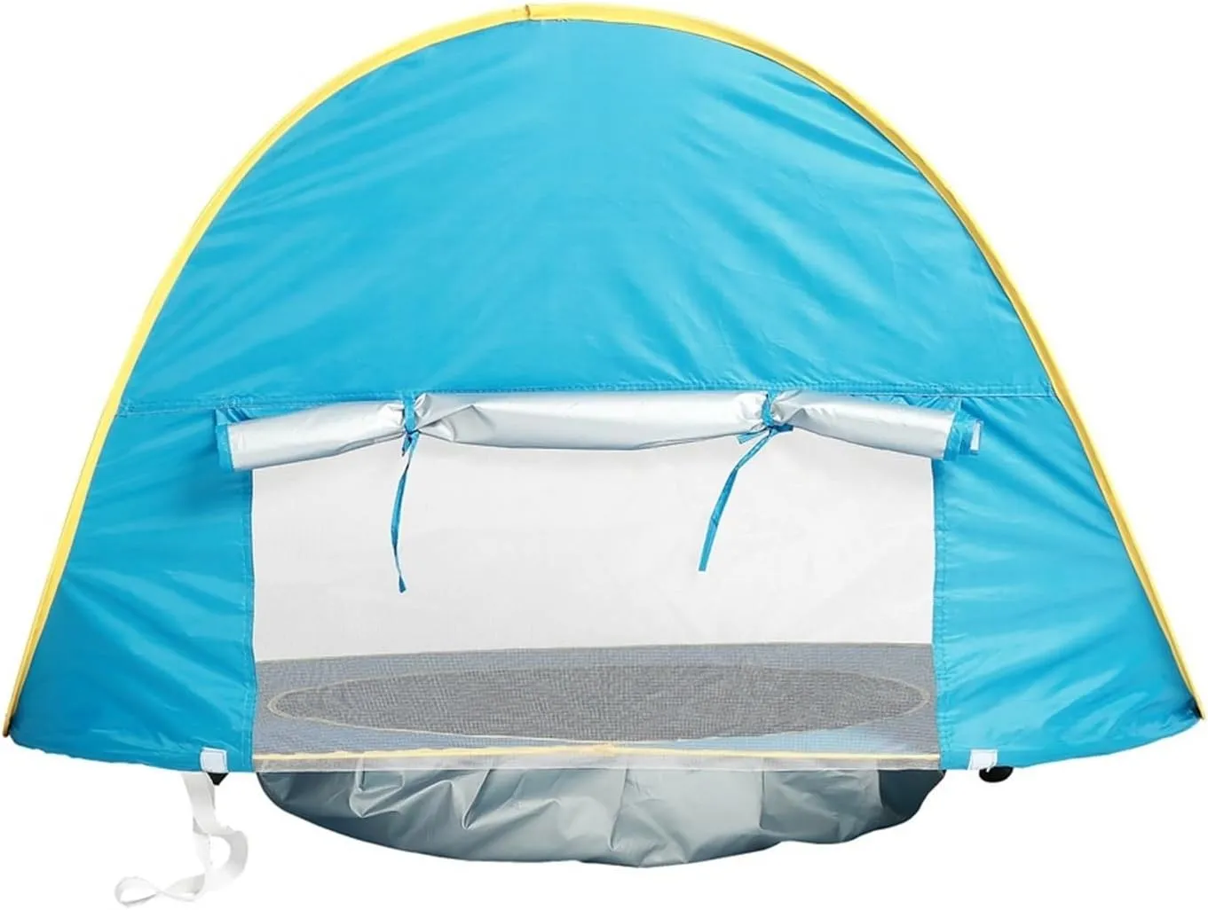 Orange Beach Tent - Sun Shelter with UV-Blocking Canopy and Mesh Walls, 10 sq ft